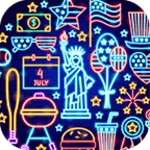 Logo of Neon America Theme +HOME android Application 