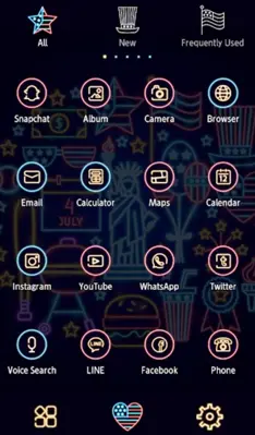 Neon America Theme +HOME android App screenshot 2