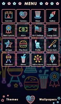 Neon America Theme +HOME android App screenshot 3