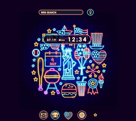 Neon America Theme +HOME android App screenshot 4